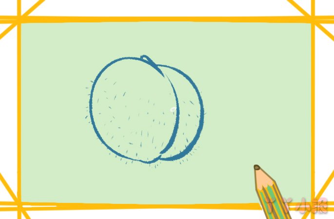 怎么画营养丰富的黄桃简笔画带步骤简单又好看涂色