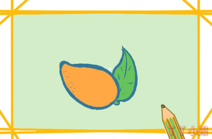 怎么画芒果简单又好看 芒果简笔画图片
