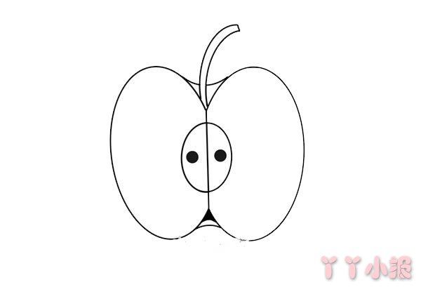 怎么画切开的苹果简单又好看 切开的苹果简笔画图片