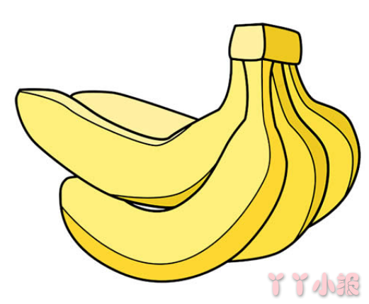 怎么画一把香蕉简笔画带步骤简单又好看涂色