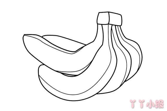 怎么画一把香蕉简笔画带步骤简单又好看涂色