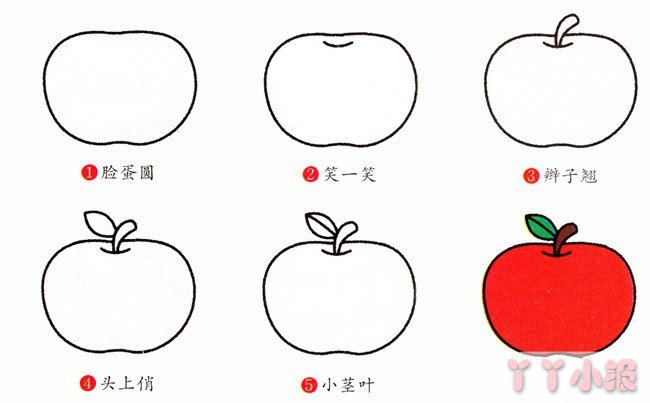 怎么画红红的苹果简单又好看 红红的苹果简笔画图片
