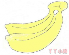 香蕉的画法简笔画带步骤简单又好看涂色