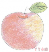 红红的苹果的画法简笔画带步骤简单又好看涂色