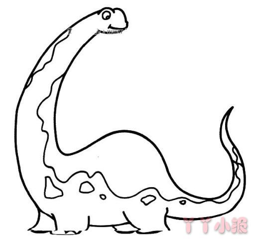怎么画恐龙简笔画带步骤简单又好看涂色