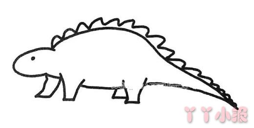 恐龙世界之腕龙的画法简笔画带步骤简单又好看涂色