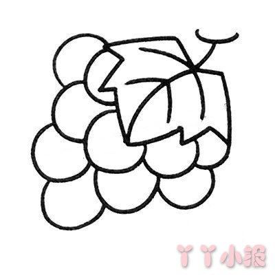 怎么画葡萄简单又美丽 葡萄简笔画图片