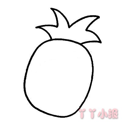 菠萝的画法简笔画带步骤简单又漂亮涂色