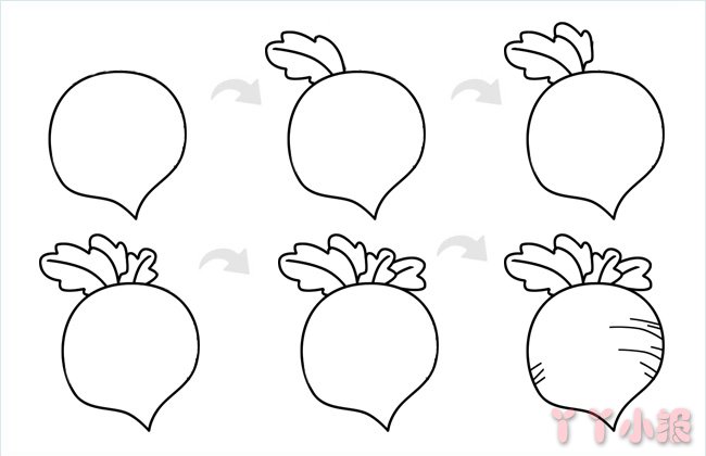 怎么画简单生动的萝卜简笔画带步骤简单又好看涂色