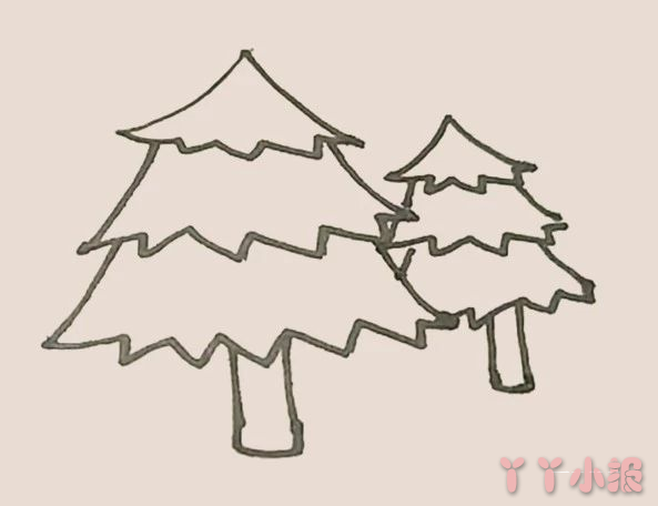 怎么画松树简单又好看 松树简笔画图片