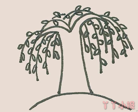 怎么画柳树简单又好看 柳树简笔画图片