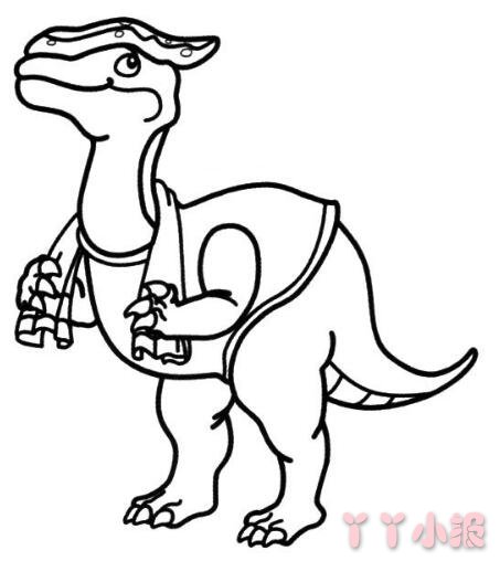 怎么画恐龙宝宝简笔画带步骤简单又好看涂色