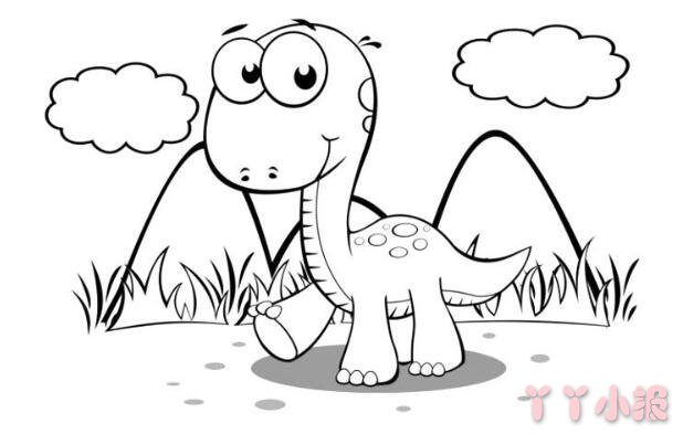 怎么画恐龙宝宝简笔画带步骤简单又可爱涂色