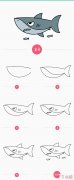 怎么画凶狠的鲨鱼简笔画带步骤简单又好看涂色