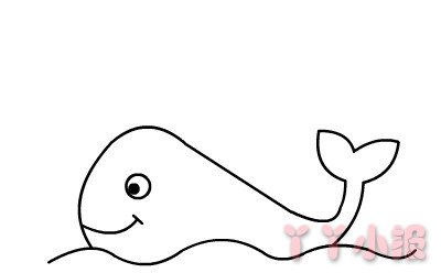 鲸鱼的画法简笔画带步骤简单又好看涂色