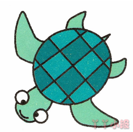 怎么画海龟简单又好看 海龟简笔画图片