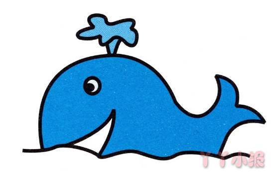 鲸鱼的画法简笔画带步骤简单又漂亮涂色