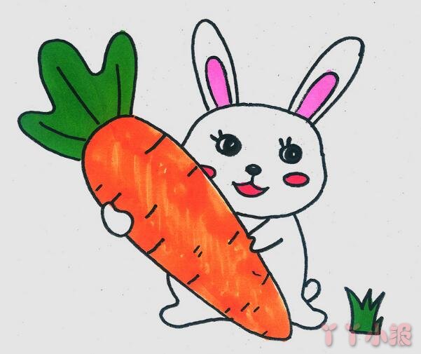 小白兔简笔画画法图片步骤