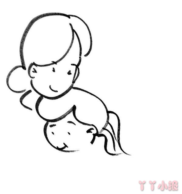 优秀彩笔儿童画画作品教程 妈妈的怀抱