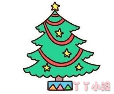简单圣诞树怎么画涂色 圣诞树简笔画图片