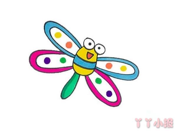 蜻蜓怎么画简单又好看涂色 蜻蜓简笔画图片带步骤
