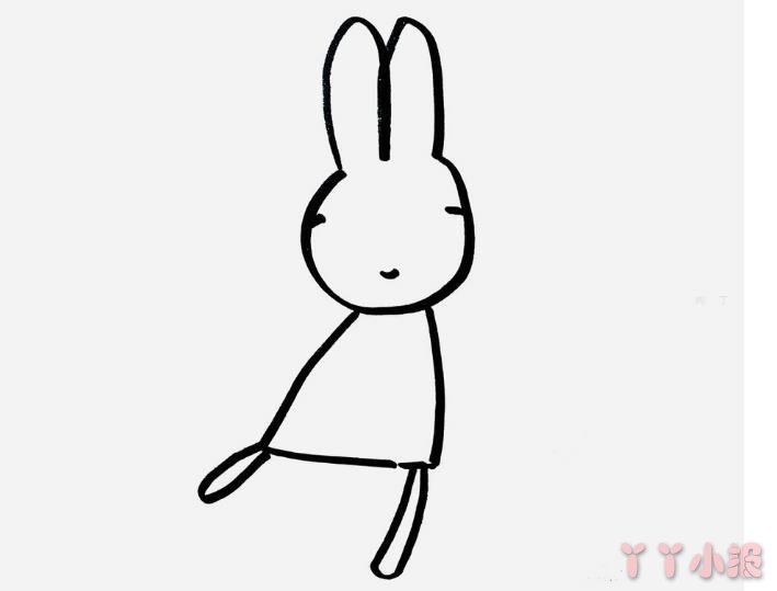 可爱跳舞的小白兔简笔画画法图片步骤
