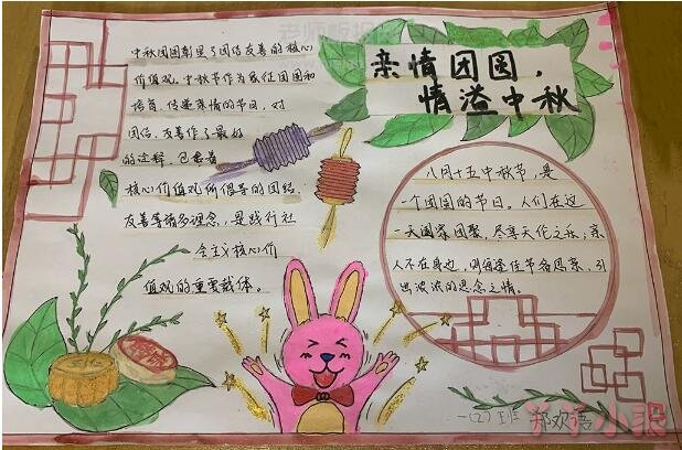 六年级中秋节手抄报模板图片-简单又漂亮一等奖
