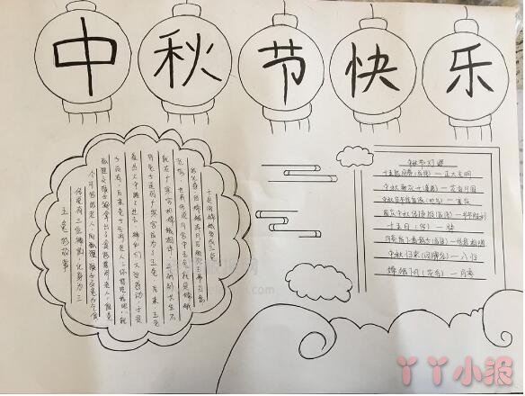 中秋节三年级主题手抄报图片