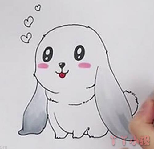 垂耳兔简笔画图片 兔子如何画