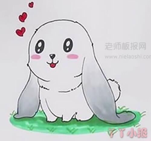 垂耳兔简笔画图片 卡通兔子怎么画简单