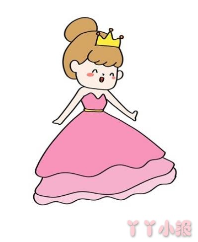 白雪公主怎么画简单又漂亮 公主简笔画图片 