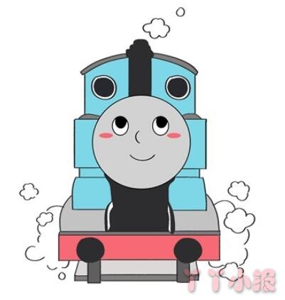 托马斯小火车怎么画涂色带步骤简单 托马斯简笔画图片