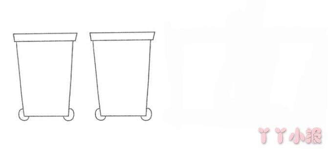 分类垃圾桶简笔画图片 垃圾桶怎么画涂色带步骤简单好看