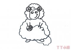 卡通小绵羊的画法图解 小绵羊简笔画简单又可爱