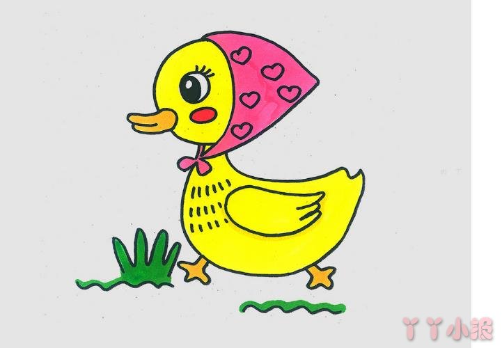 色彩小鸭子的画法教程 简单简笔画