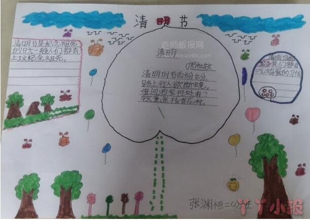 三年级清明节习俗手抄报简笔画简单又漂亮小学生