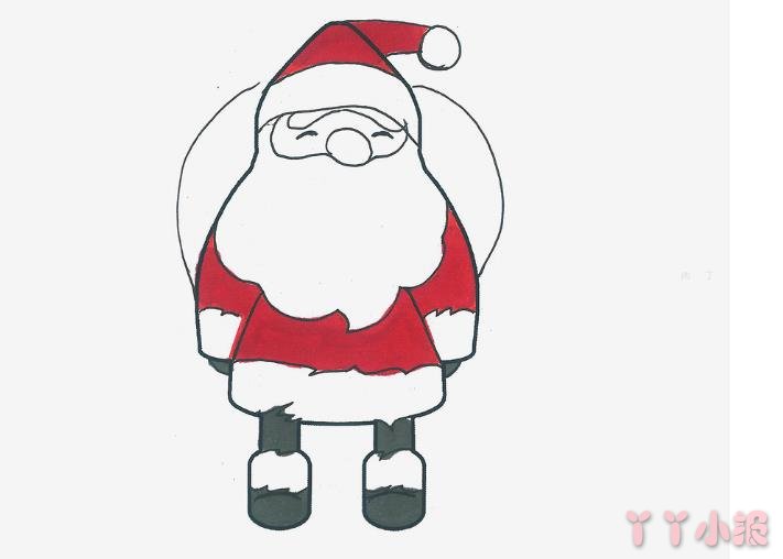 怎么画圣诞老人简单又可爱带步骤 圣诞老人简笔画图片
