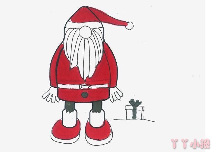 怎么画圣诞老人简单又漂亮带步骤 圣诞老人简笔画图片