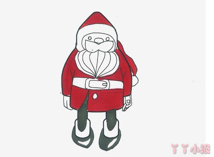 圣诞老人怎么画好看带步骤涂颜色 圣诞老人简笔画图片