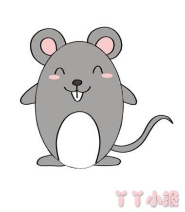 怎么画卡通老鼠简笔画图片带步骤涂色 数字画老鼠怎么画