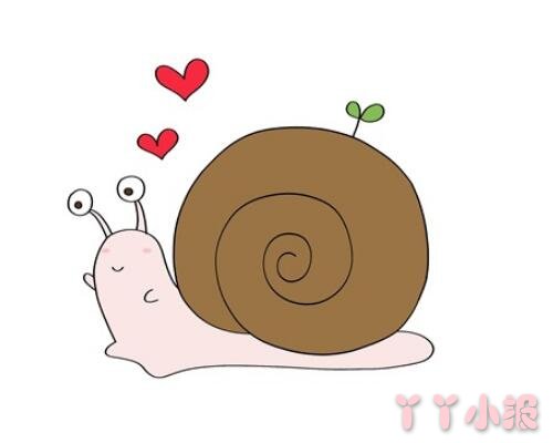 一步一步画蜗牛简笔画图片带步骤涂色 蜗牛怎么画简单