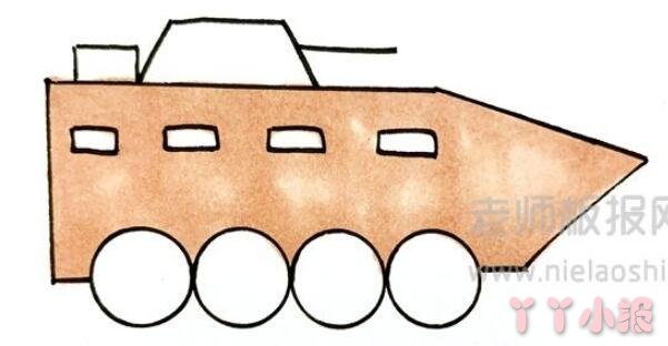 装甲车简笔画图片 如何画装甲车