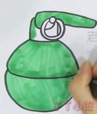 儿童简笔画手榴弹怎么画涂色简单又漂亮带步骤