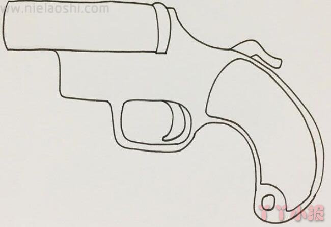 儿童玩具手枪怎么画涂色简单又漂亮带步骤