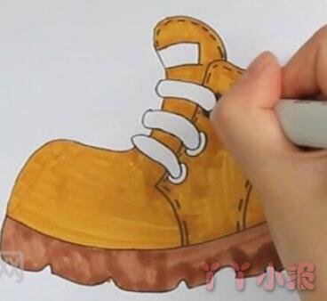 鞋子的画法步骤涂颜色 鞋子简笔画图片