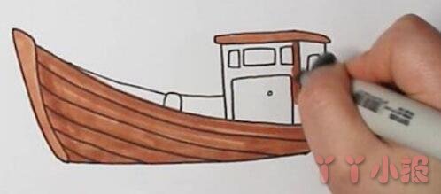 渔船简笔画带颜色  渔船怎么画简单又好看带步骤