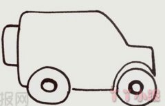 儿童简笔画红色小汽车怎么画涂色简单又漂亮带步骤
