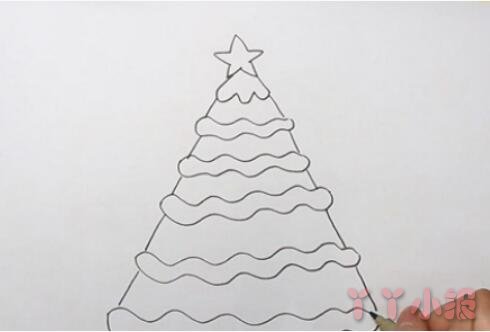 圣诞树怎么画简单又好画带步骤涂颜色