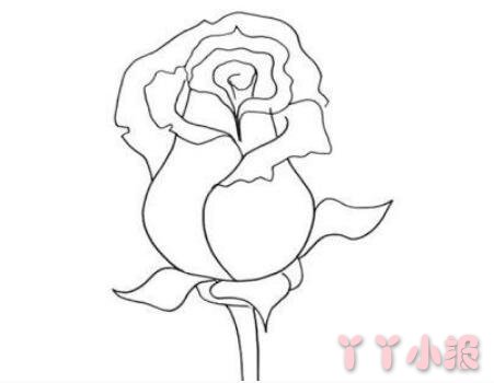 儿童简笔画玫瑰花怎么画涂色简单又漂亮带步骤