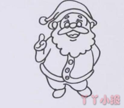儿童简笔画圣诞老人怎么画涂色简单又漂亮带步骤